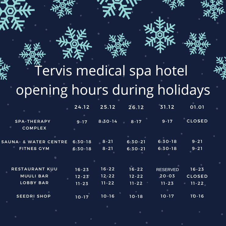 Opening hours during holidays